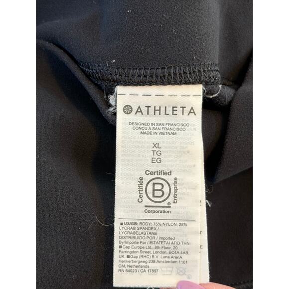 Athleta Salutation Stash 7/8 Cropped Capri Tights Leggings Womens XL Black - Picture 16 of 16